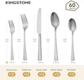 Linea 60 Piece Flatware Set, Service for 12 - WK6611-MT-60P