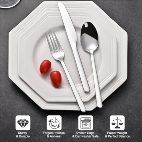 Elegant 18/10 Stainless Steel Flatware Set