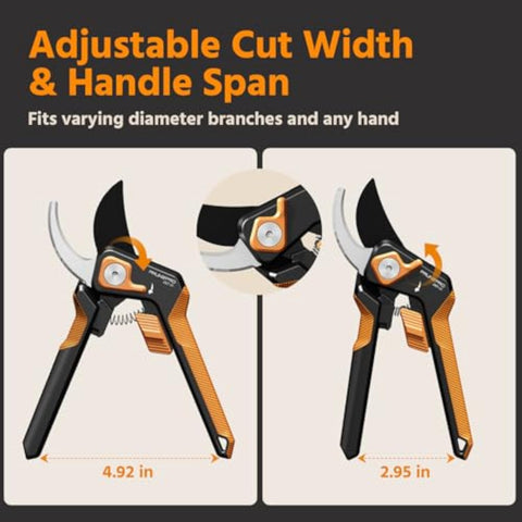 PrunePro 8.2" Pruning Shears Ultra Sharp Lightweight Bypass Plant Clippers