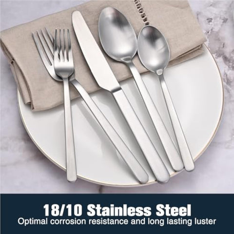 Elegant 18/10 Stainless Steel Flatware Set