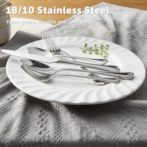 Revival Droplet 18/10 Stainless Steel 30 Piece Flatware Set, Service for 6