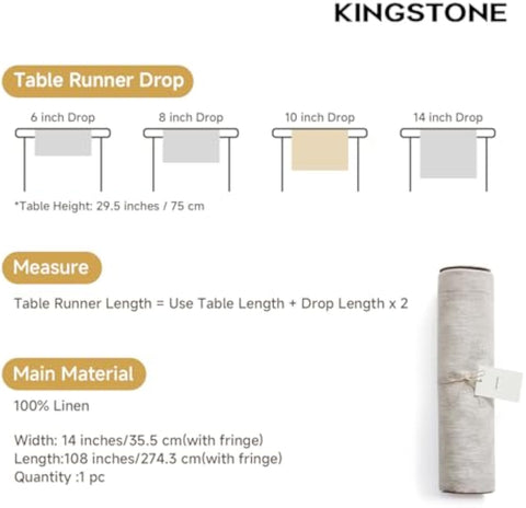 Rustic French Linen Table Runner