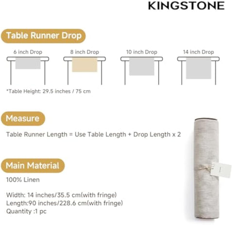 Rustic French Linen Table Runner