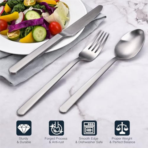 Elegant 18/10 Stainless Steel Flatware Set