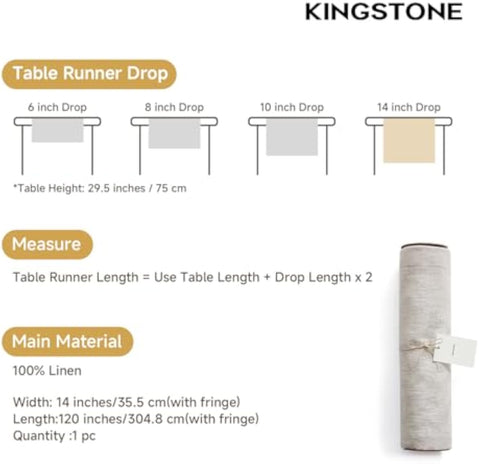 Rustic French Linen Table Runner