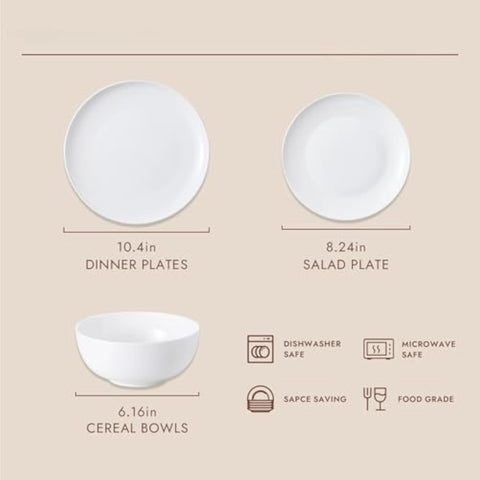 Celestia Quiet Luxury Bone China 6 Piece Dinnerware Set, Service for 2
