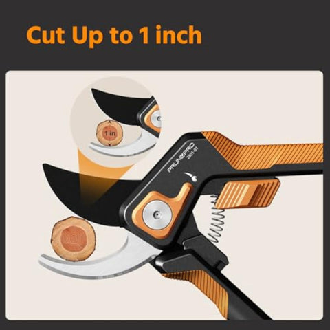 PrunePro 8.2" Pruning Shears Ultra Sharp Lightweight Bypass Plant Clippers