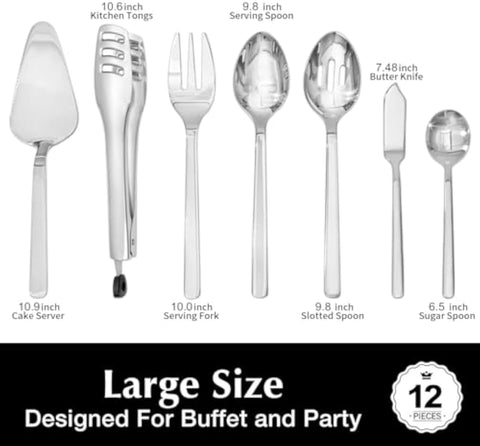 Large Hostess 12 Piece Serving Utensils Set
